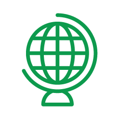 language globe icon green